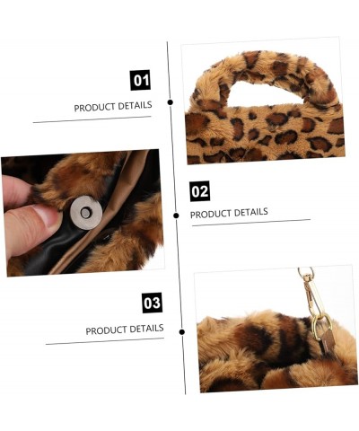 3 Pcs Leopard Print Bag Women's Wallet Girls Purses Woman Handbags Ladies Leopard Print Accessories Faux Fur Purse Women's Pu...