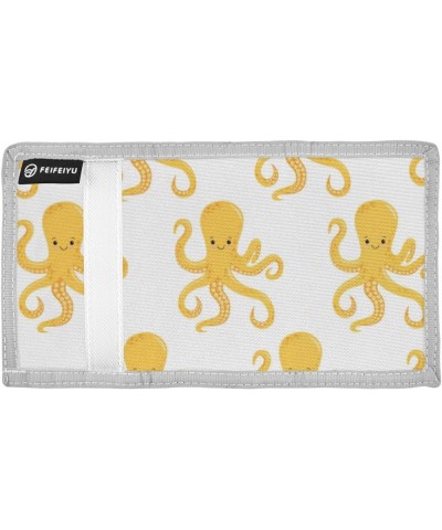 Blue Cute Octopus Slim Front Pocket Wallet RFID ID Card Holder Cute Small Wallet with Keychian for Women Kids one size Octopu...