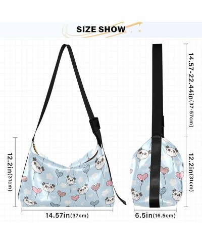 Cute Cartoon Panda Face Women Leather Handbags Hobo Large Leather Purse Women Animal Print Crossbody Hobo Handbag Cute Cartoo...