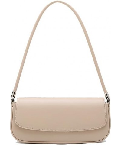 Women Classic Satchel Bag Versatile PU Leather Shoulder Bag Small Underarm Bag Y2K Purse E-beige $17.91 Satchels