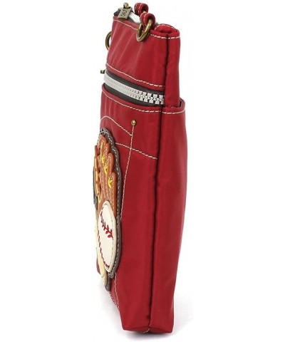 Handbags Baseball Venture Cellphone Crossbody Handbag RFID Protected, Burgundy $23.04 Crossbody Bags