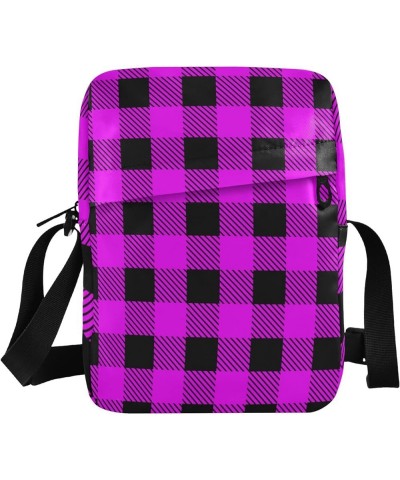 Unisex Crossbody Bag, Scottish Tartan Plaid Durable Sling Side Shoulder bags for men women, One Size Plaid Purple $9.60 Cross...