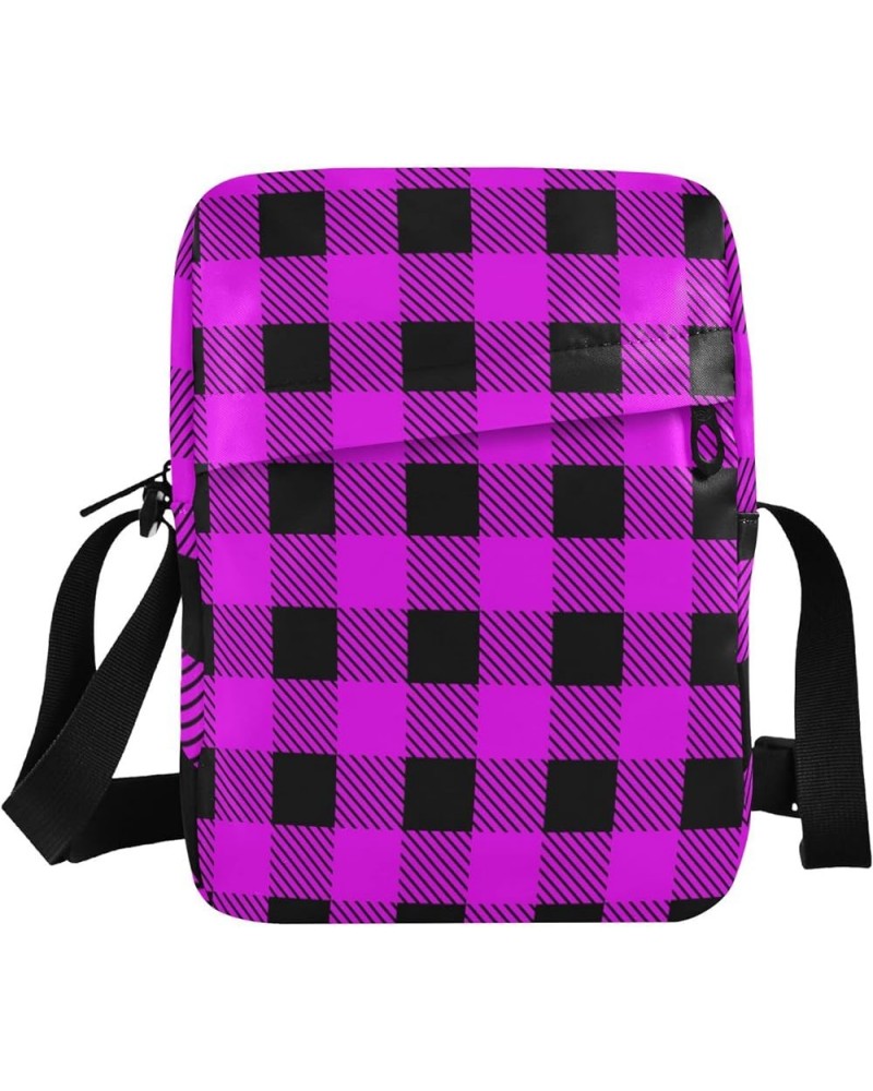 Unisex Crossbody Bag, Scottish Tartan Plaid Durable Sling Side Shoulder bags for men women, One Size Plaid Purple $9.60 Cross...