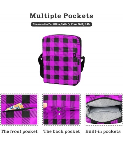 Unisex Crossbody Bag, Scottish Tartan Plaid Durable Sling Side Shoulder bags for men women, One Size Plaid Purple $9.60 Cross...