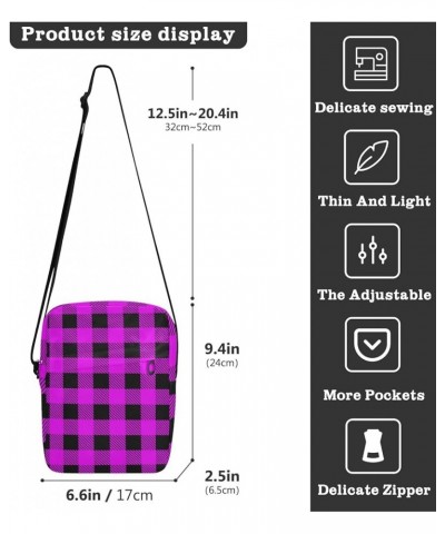 Unisex Crossbody Bag, Scottish Tartan Plaid Durable Sling Side Shoulder bags for men women, One Size Plaid Purple $9.60 Cross...