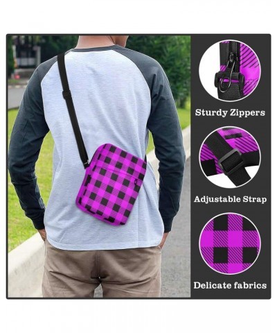 Unisex Crossbody Bag, Scottish Tartan Plaid Durable Sling Side Shoulder bags for men women, One Size Plaid Purple $9.60 Cross...