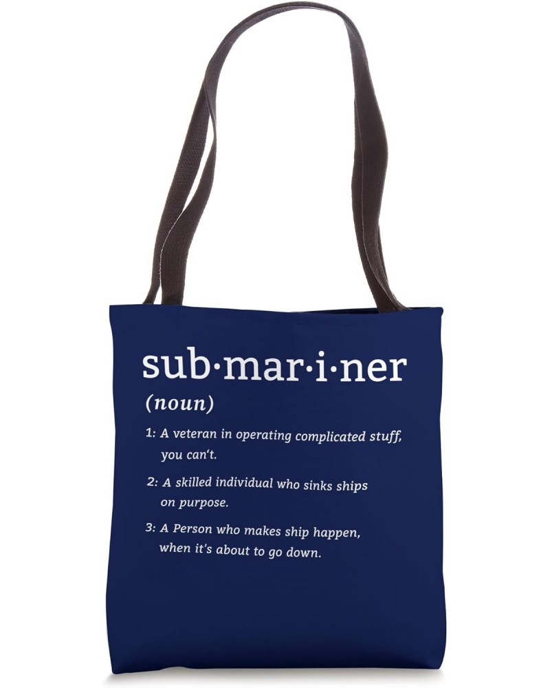 Submariner Definition Submersible Nuclear-powered Submarine Tote Bag $15.59 Totes