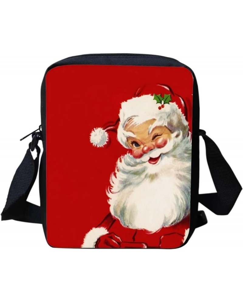 Christmas Bag Cute Cossbody Messenger Bag Christmas Decorations Gift Handbag Purse Shoulder Bag Cute Santa Claus $9.20 Crossb...