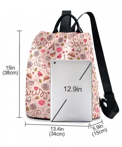 Backpack Purse for Women Fashion Travel Anti-theft Paris Eiffel Tower Daypack Casual Shoulder Bag Medium Size $20.09 Backpacks