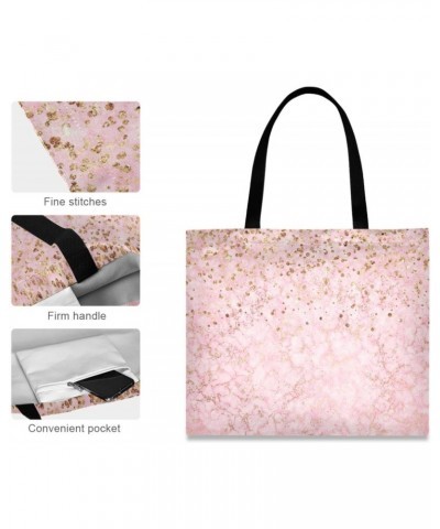 Handbags and Purse Pink Marble Texture for Women Tote Bag Large Capacity Top Pink Golden Marbling Storage Handle Shopper Shou...