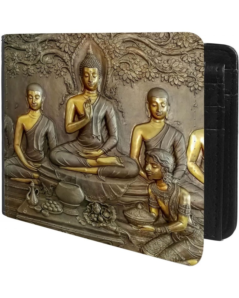 Unique Desige Pattern - Zen Buddha, Slim Front Pocket Wallet Billfold RFID Blocking $10.42 Wallets