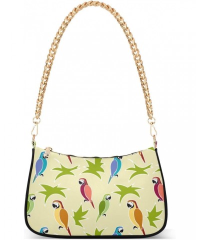 Parrots Shoulder Bag for Women Small Purse Fashion Clutch Bag Phone Wallet Purse with Chain Strap for Mum Women $13.50 Should...