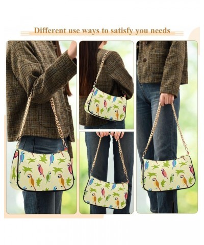 Parrots Shoulder Bag for Women Small Purse Fashion Clutch Bag Phone Wallet Purse with Chain Strap for Mum Women $13.50 Should...