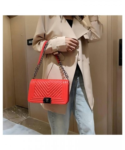 Women's Red Crossbody Shoulder Bag, Quilted PU Leather Crossbody Bag Evening Square Shoulder Bag Wedding Party Tote Heise $43...