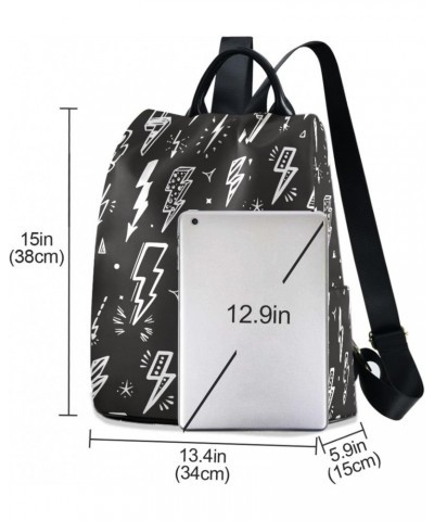 Lightning Bolts Womens Backpack Purse Anti Theft Travel Shoulder Bag Casual Daypack Backpack for Ladies Work Travel Women $16...