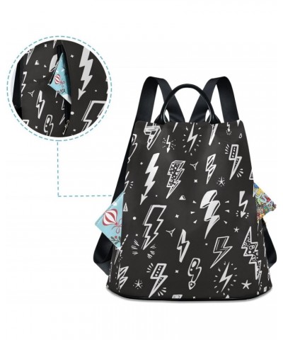 Lightning Bolts Womens Backpack Purse Anti Theft Travel Shoulder Bag Casual Daypack Backpack for Ladies Work Travel Women $16...