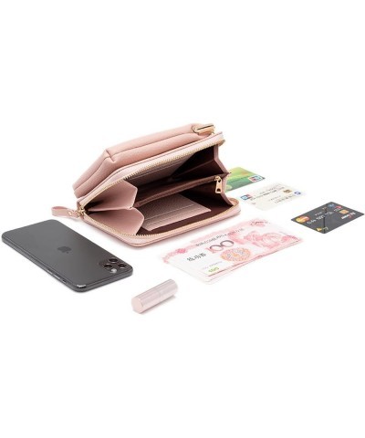 Small Crossbody Cell Phone Purse for Women, Card Holder Shoulder Bag Wallet Purse and Handbags (Blue) Pink $28.27 Totes