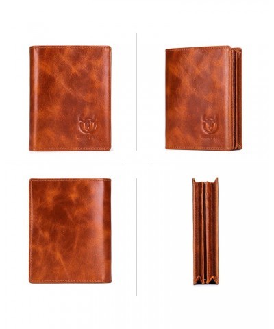 RFID Blocking Bifold Wallet For Men Genuine Leather Extra Capacity Mens Bifold Wallet With Widening Design QB027 $20.80 Wallets