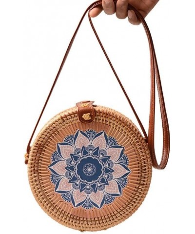 Women Crossbody Bag Rattan Shoulder Bag Handwoven Beach Bags Summer Beach Handbag Purse Wallet with PU Strap Type 9 $15.18 Sh...