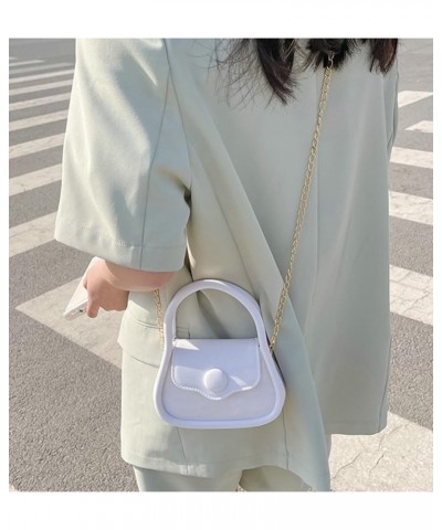 Womens Totes Shoulder Bag Hobo Tote Bag Handbag Retro Bag Solid Color Retro Candy Color Mini Bag White $9.53 Totes