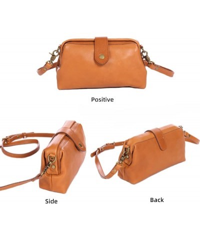 Women's Genuine Leather Shoulder Bag Retro Crossbody Purse with Adjustable Straps Clutch Messenger Wallet for Travel Brown $3...