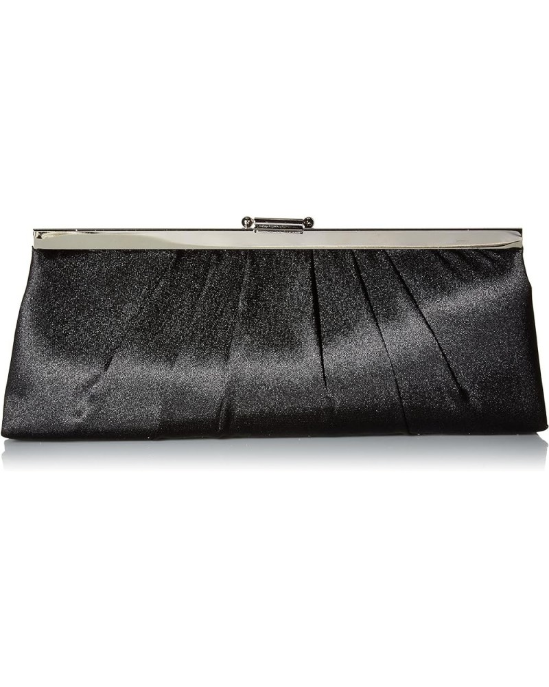 Blaire Women's Satin Frame Evening Clutch Bag Purse with Shoulder Chain Included Black Tie $23.19 Evening Bags