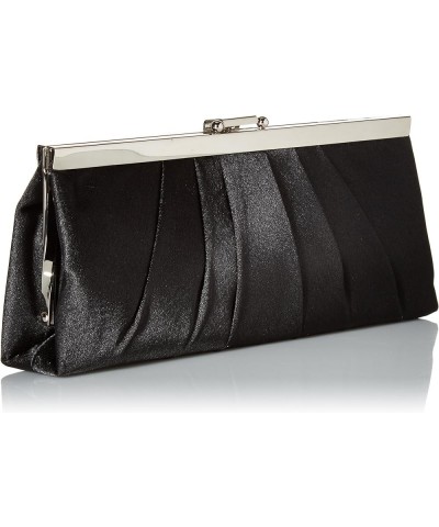 Blaire Women's Satin Frame Evening Clutch Bag Purse with Shoulder Chain Included Black Tie $23.19 Evening Bags