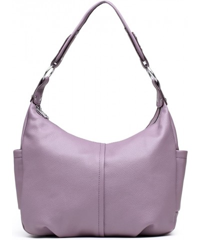 Women's Zipper Cowhide Genuine Leather Shoulder Handbags Crossbody Bag Purple $32.56 Shoulder Bags