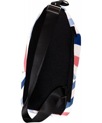 Crossbody Bags for Women,Crossbody Bag Men,Small Sling Bag,Blue and Red Stripes,Crossbody Purse $12.93 Crossbody Bags