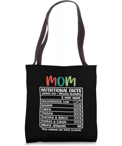 Funny Mom Nutritional Facts Family Funny Retro Style Tote Bag $14.71 Totes