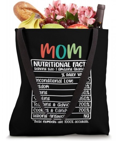 Funny Mom Nutritional Facts Family Funny Retro Style Tote Bag $14.71 Totes