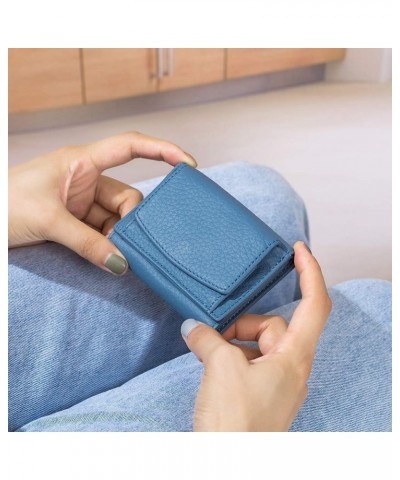 NC Mini Womens Genuine Leather Wallet RFID Blocking Bifold Secure,Coin Purse Wallet,Multi-Card Slot Purse,Blue Blue $17.13 Wa...