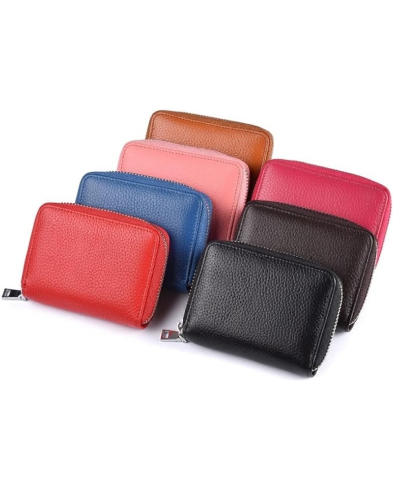 Cash with Zipper Leather Credit Holder womens wallets Small Accordion Wallet id holder secure holder bag small case card wall...