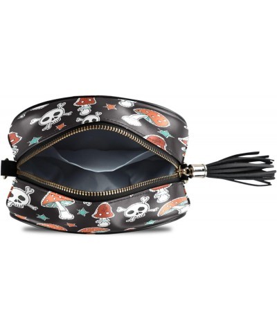 Crossbody Purse Small Crossbody Bags Shoulder Handbags Mushroom Skull for Women $12.25 Shoulder Bags