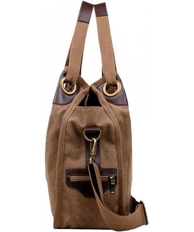 Canvas Messenger Bags Hand-painted Flowers Hobos Shoulder Bag Totes Cross-Body Bag Satchels Coffee $24.80 Shoulder Bags