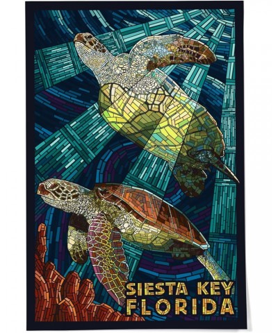 24x36 Inch Giclee Print, Siesta Key, Florida, Sea Turtle, Mosaic $28.99 Totes