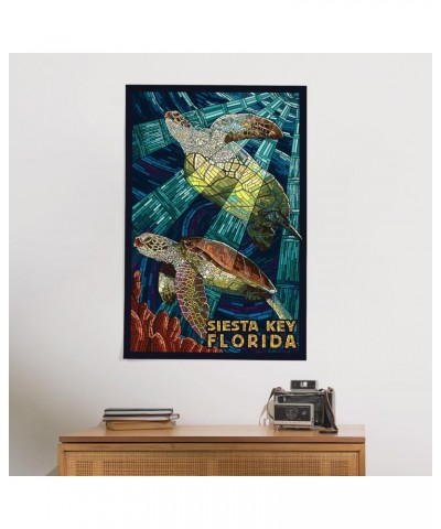 24x36 Inch Giclee Print, Siesta Key, Florida, Sea Turtle, Mosaic $28.99 Totes