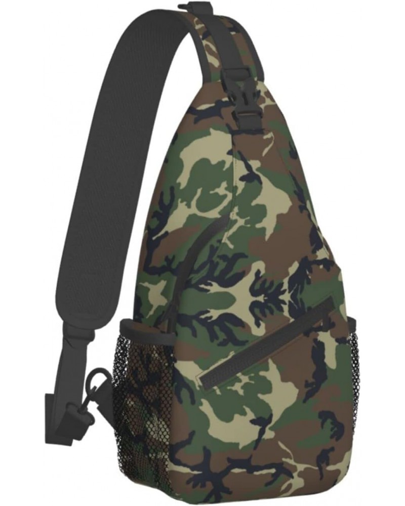 Camo Lightweight Sling Backpack Bag Travel Hiking Small Backpack For Women Men $12.03 Backpacks