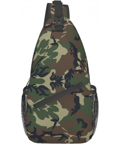 Camo Lightweight Sling Backpack Bag Travel Hiking Small Backpack For Women Men $12.03 Backpacks