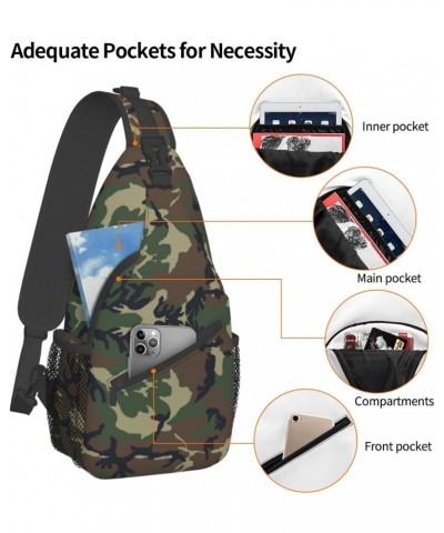 Camo Lightweight Sling Backpack Bag Travel Hiking Small Backpack For Women Men $12.03 Backpacks