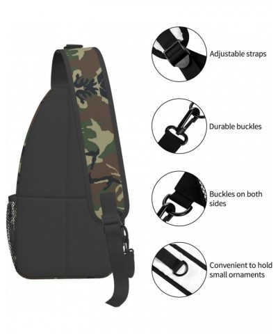 Camo Lightweight Sling Backpack Bag Travel Hiking Small Backpack For Women Men $12.03 Backpacks