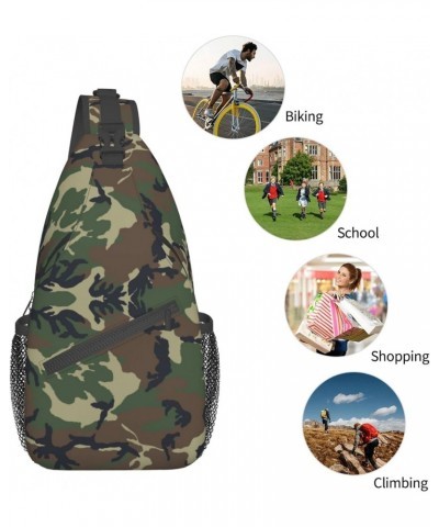 Camo Lightweight Sling Backpack Bag Travel Hiking Small Backpack For Women Men $12.03 Backpacks