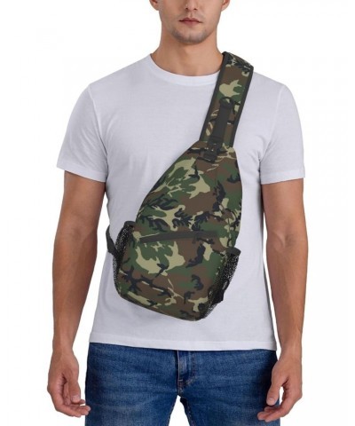 Camo Lightweight Sling Backpack Bag Travel Hiking Small Backpack For Women Men $12.03 Backpacks