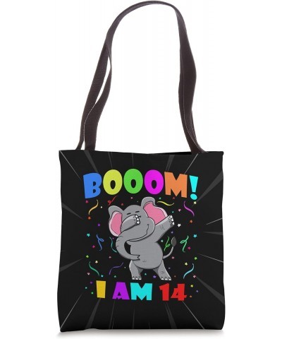 Dabbing Elephant - Booom! I Am 14 Boys Girls 14th Birthday Tote Bag $12.71 Totes