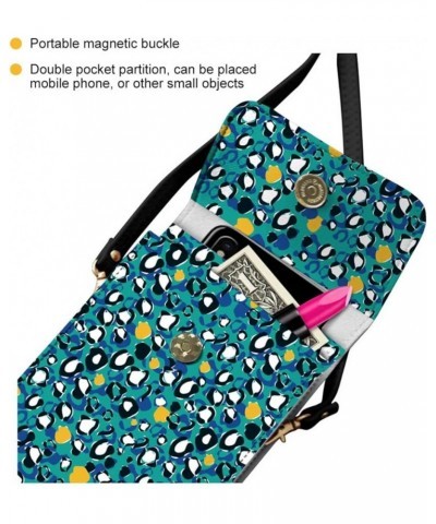 Aztec Style Touch Screen Purse Crossbody Cell Phone Bag for Women Teal Marble $14.39 Crossbody Bags