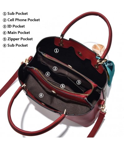 Large Satchel Handbags for Women Top Handle Crossbody Bag Ladies Plaid Elegant Tote Purse with Adjustable Strap Red $20.21 Totes