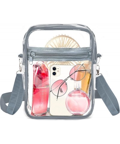 Clear Bag for Stadium Events Clear Purse Stadium Approved Crossbody Bag for Sports Concert Bag Grey $6.11 Crossbody Bags