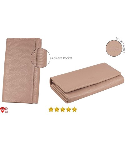 Women RFID Blocking Genuine Leather Bifold Wallet-Clutch For Women-Shield Against Identity Theft Saffiano Rose Pink $15.76 Wa...