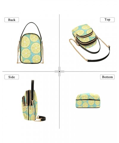 Crossbody Bag for Women, Lemon Phone Purse Detachable Chain Bag Shoulder Handbag Wallet $12.00 Crossbody Bags