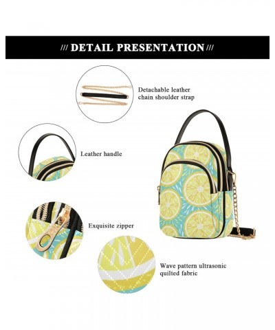 Crossbody Bag for Women, Lemon Phone Purse Detachable Chain Bag Shoulder Handbag Wallet $12.00 Crossbody Bags